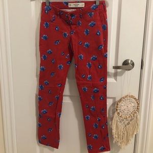 A&F Floral Pattern Print Statement Pant